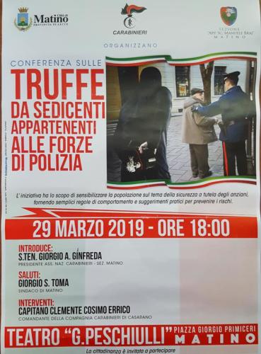 Conferenza sulle truffe