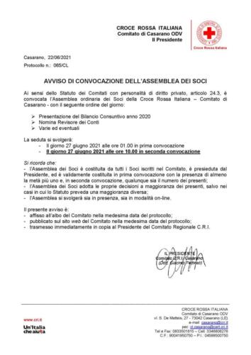 Convocazione Assemblea Soci 2021